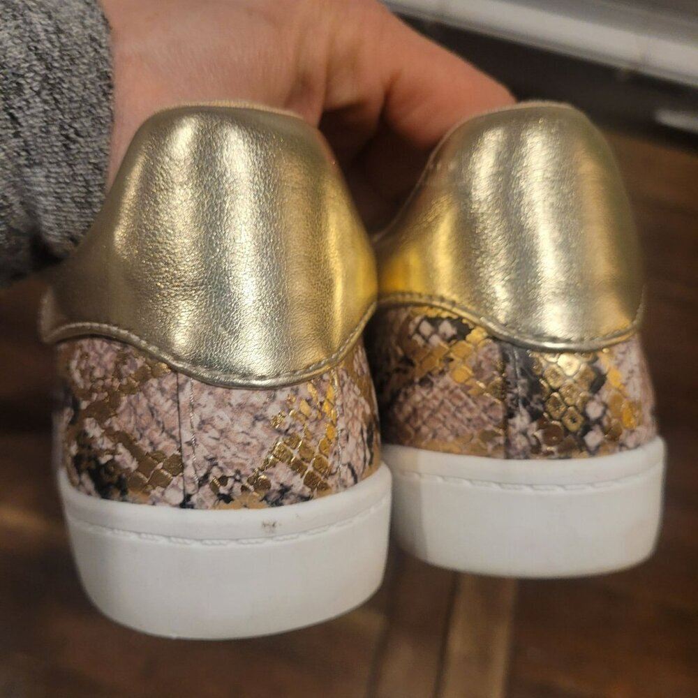 Soda Snake Print Sneakers With Gold Accents & White Stars  Size 8M - Picture 4 of 6